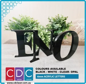 Acrylic 6mm Letter