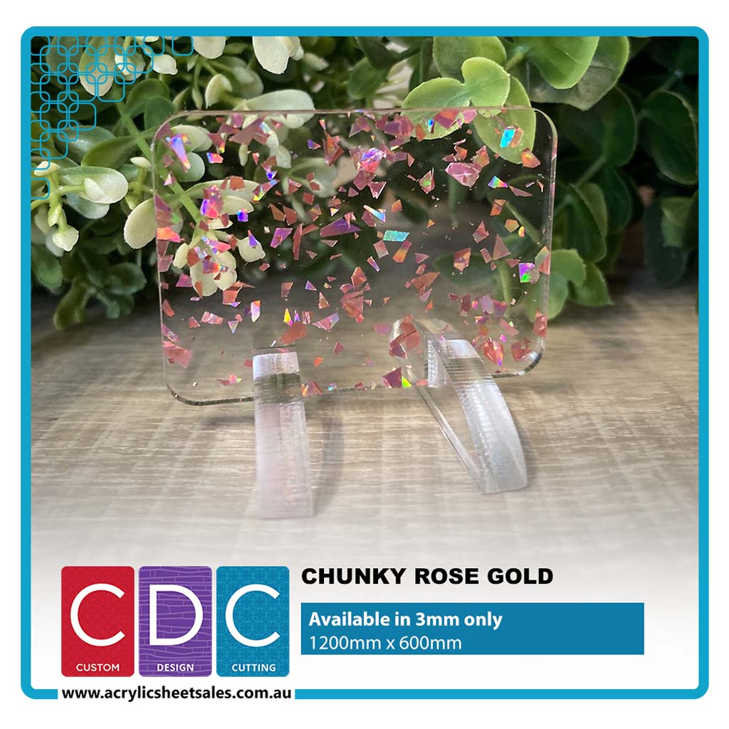 Chunky Rose Gold Acrylic Sheets
