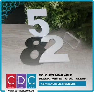 Acrylic 4.5mm Number